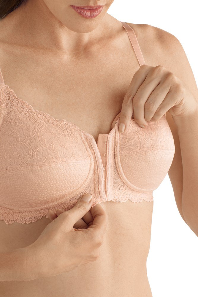 Sutien cu inchidere in fata pentru proteza Ellen roz-nud, marca Amoena