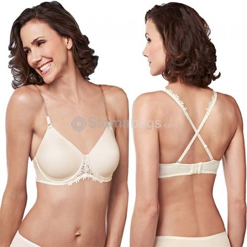 Sutien off-white Lea cu buzunare, Amoena - imagine 2