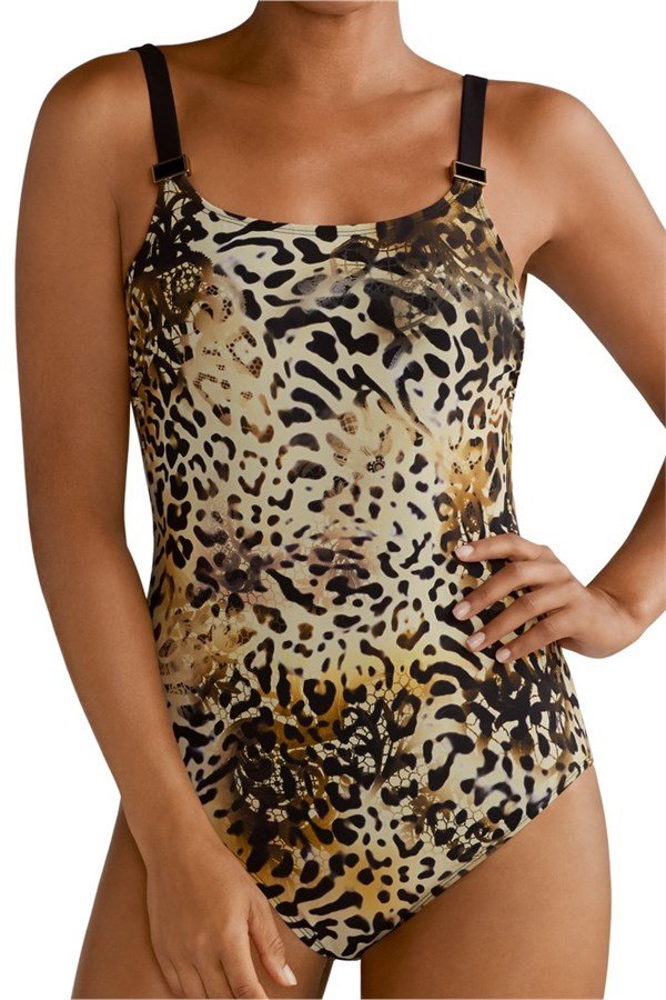 Costum de baie postmastectomie Nauru OP, animal print - imagine 5