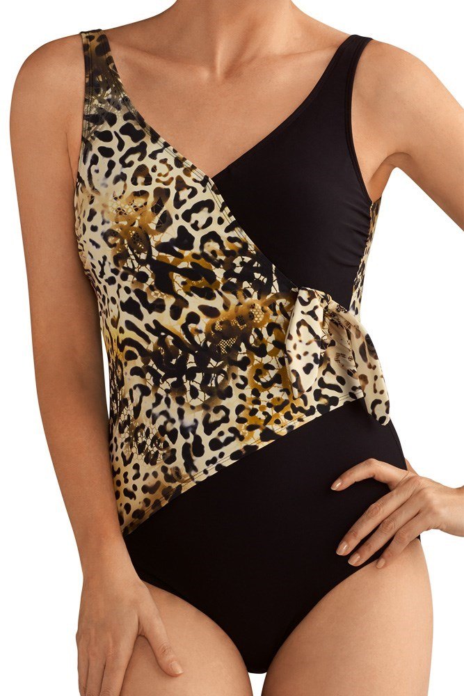 Costum de baie postmastectomie Nauru OP, animal print